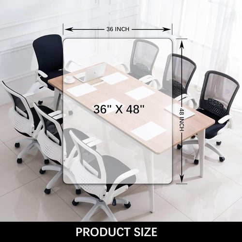 Kuyal Clear Chair mat for Hard Floors Transparent Floor Mats Wood/Tile Protection Mat for Office & Home