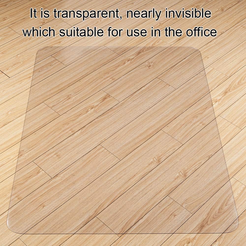 Kuyal Clear Chair mat for Hard Floors Transparent Floor Mats Wood/Tile Protection Mat for Office & Home